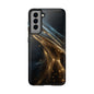 Stunning Gold Swirl Tough Phone Case - Stylish Protection with Elegance