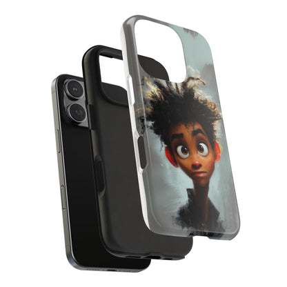 Artistic Tough Phone Case - Unique Design with Character - Great Gift Idea