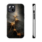 Tough Phone Case - Elegant Gold Fractal Design for Tech Lovers