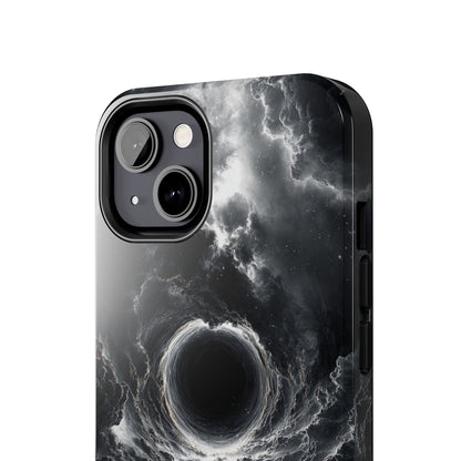 Cosmic Black Hole Tough Phone Case | Sleek Sci-Fi Protection, Unique Art Accessory for Tech Lovers by Skipper