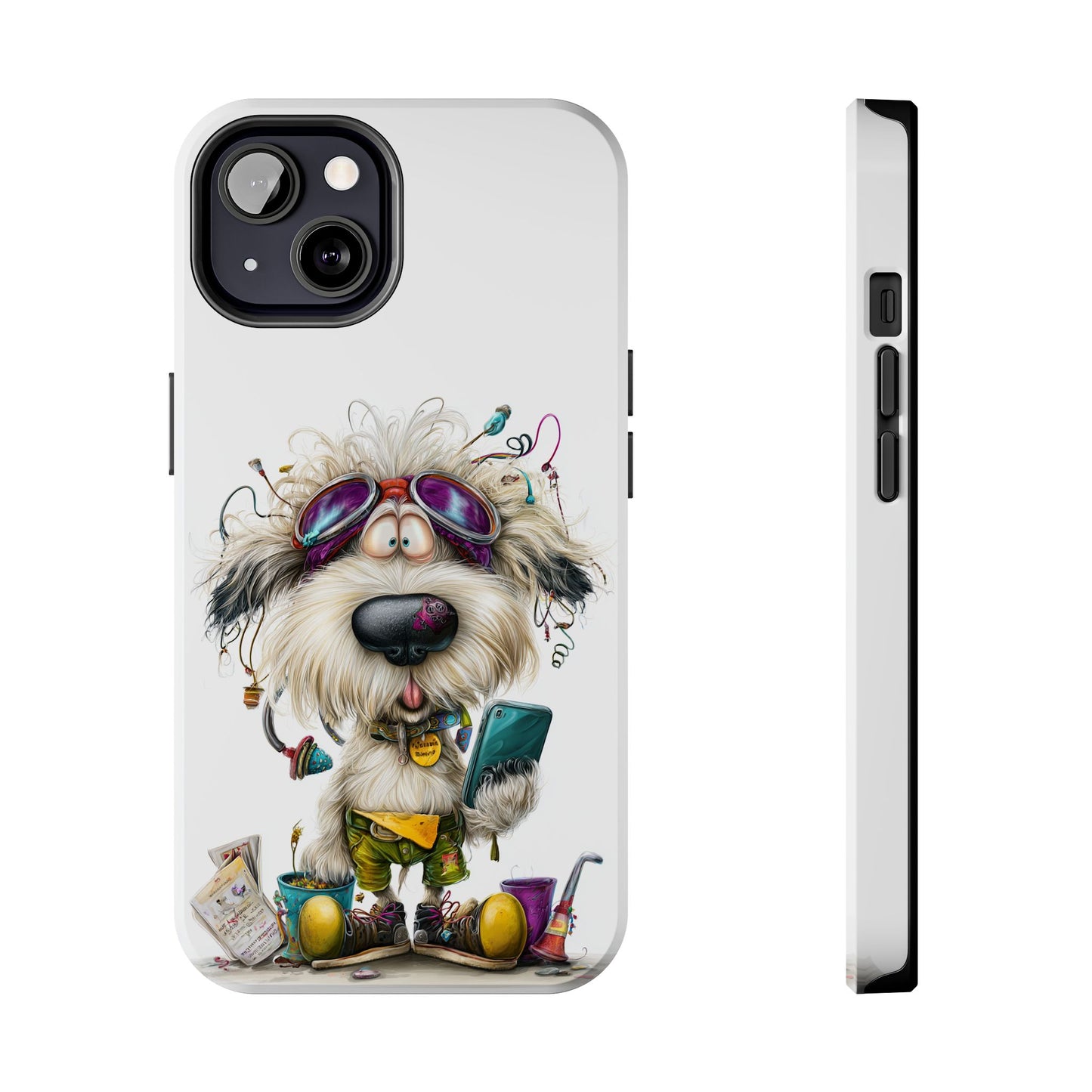 Whimsical Dog Phone Case, Quirky Pet Lover Gift, Cute Cartoon Phone Case, Animal Lover Accessory, Fun Protective Case