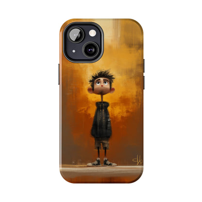 Unique Tough Phone Cases with Artistic Boy Design - Perfect for Kids and Teens