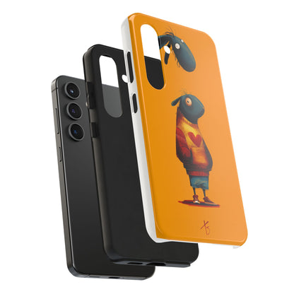 Cute Cartoon Tough Phone Case - Whimsical Sheep Design