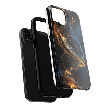 Elegant Gold Swirl Tough Phone Case – Durable & Stylish Protection for Your Device