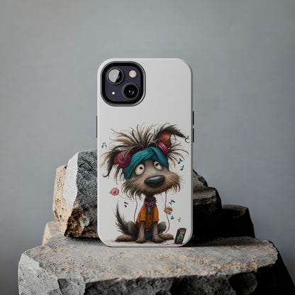 Whimsical Dog Art Phone Case, Tough Phone Cover, Funny Pet Lover Gift, Cute Animal Case, Unique Dog Lover Accessory by Skipper