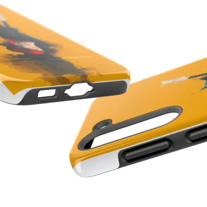 Black Cat Playing Red Guitar Tough Phone Case