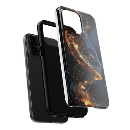 Elegant Gold Swirl Tough Phone Case – Durable & Stylish Protection for Your Device