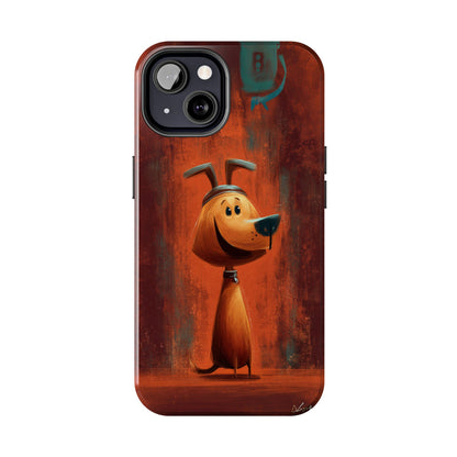 Playful Dog Art Tough Phone Case - Perfect for Pet Lovers