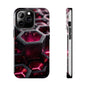Neon Nexus: Hexwave Hive | Pink Cyber Grid Phone Case by Skipper