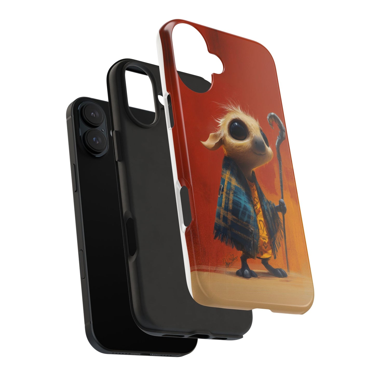 Whimsical Tough Phone Case - Cute Character Design for Kids & Adults