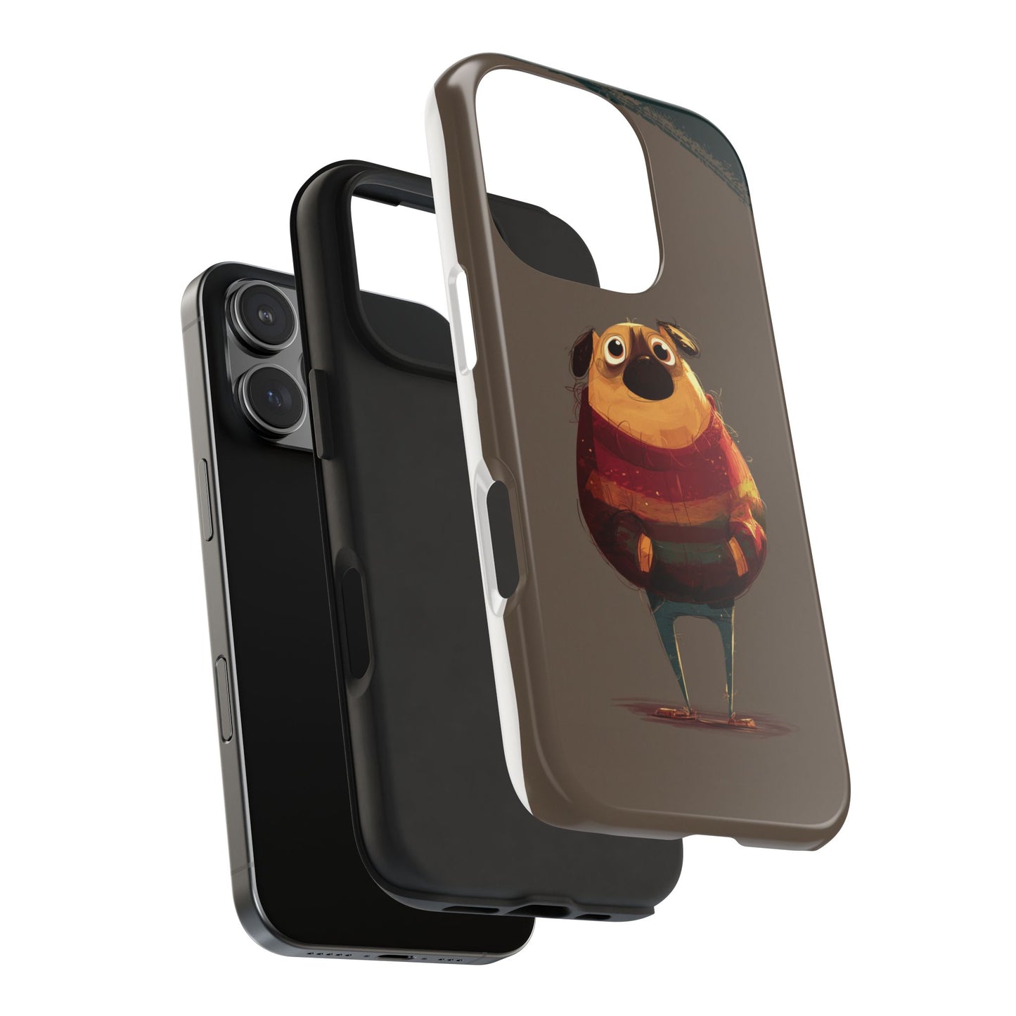 Cute Pug Tough Phone Case - Durable & Stylish Protection for Pet Lovers
