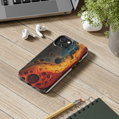 Abstract Lava Tough Phone Case - Vibrant Protective Cover for Adventurous Souls
