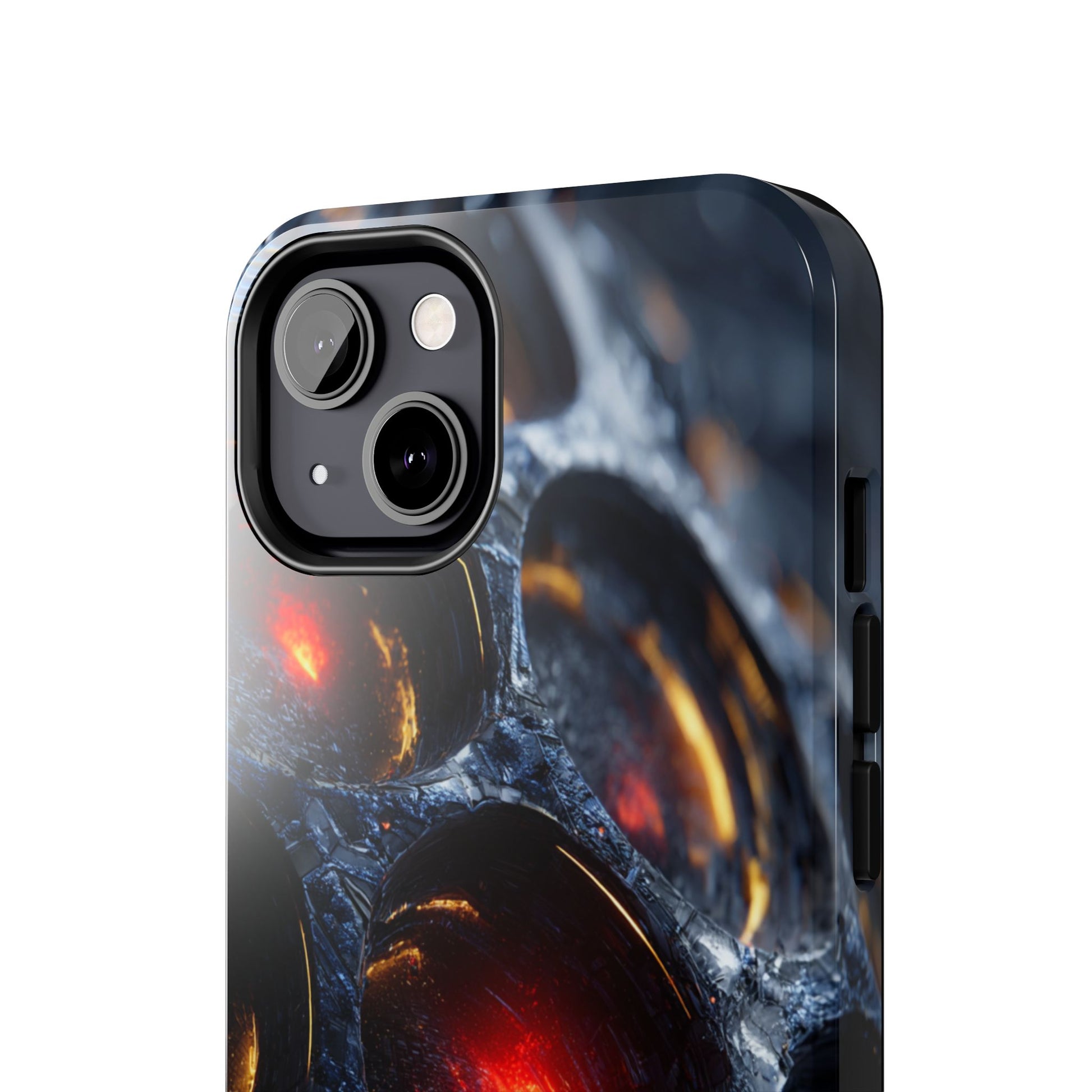 Tough phone case with futuristic pattern