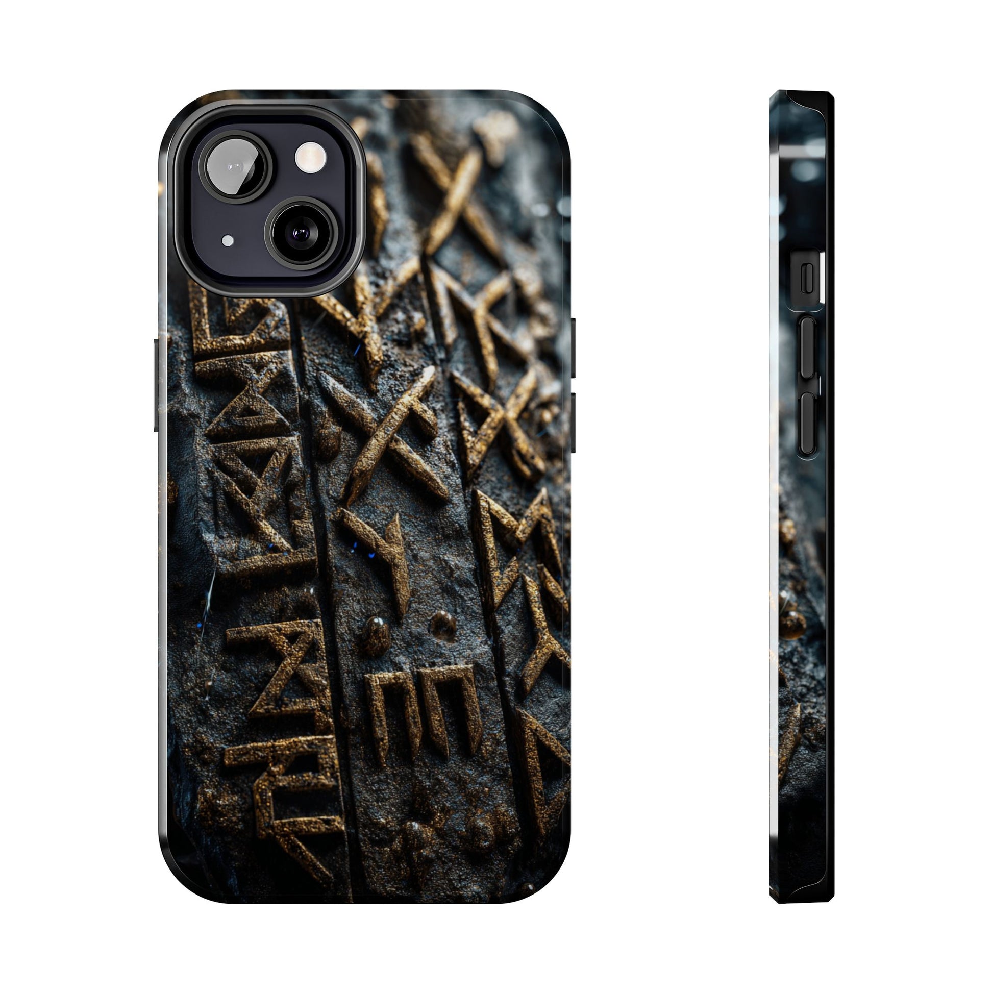 Ancient rune tough phone case front view
