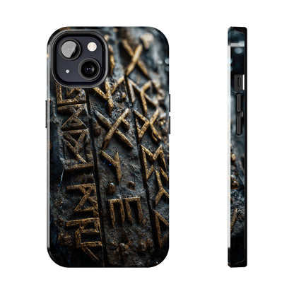 Ancient rune tough phone case front view