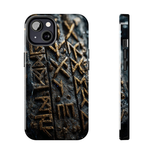 Ancient rune tough phone case front view