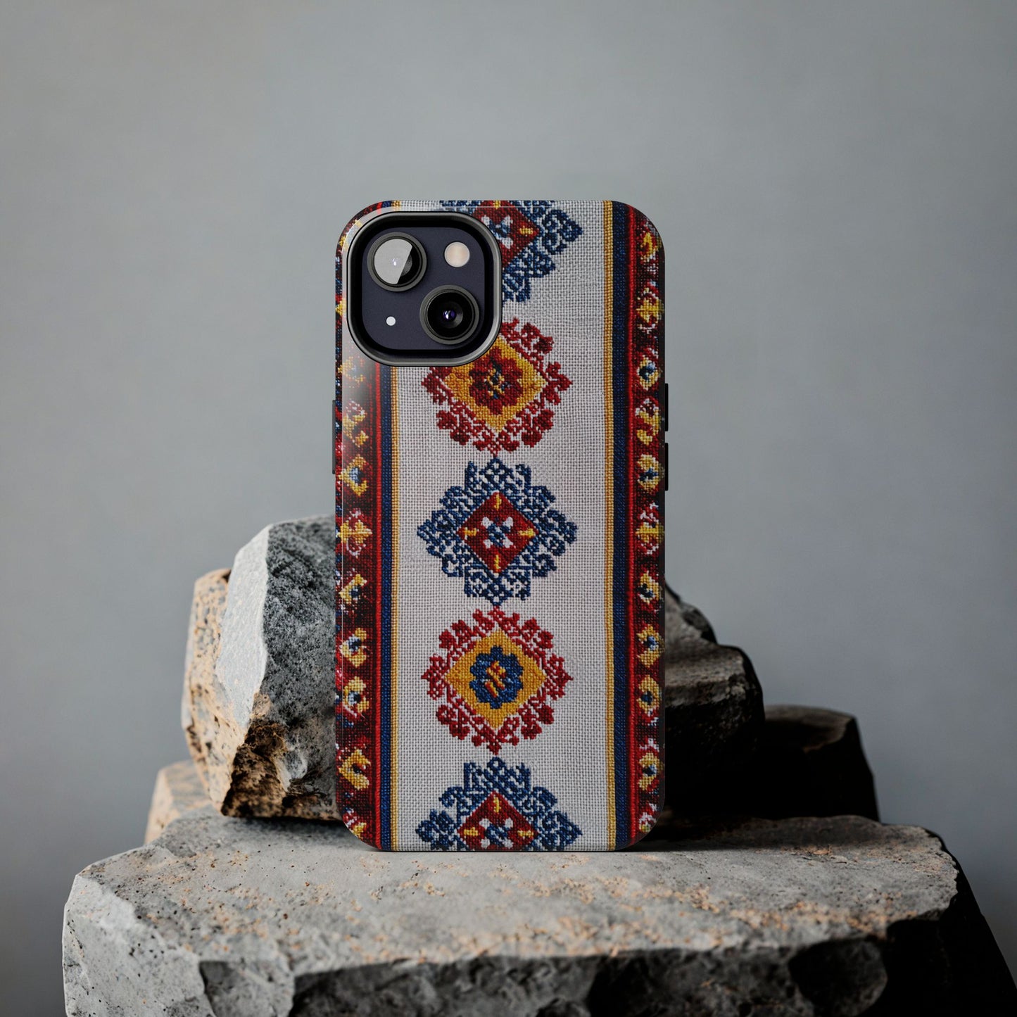 Artistic Romanian Bohemian tech case for smartphones