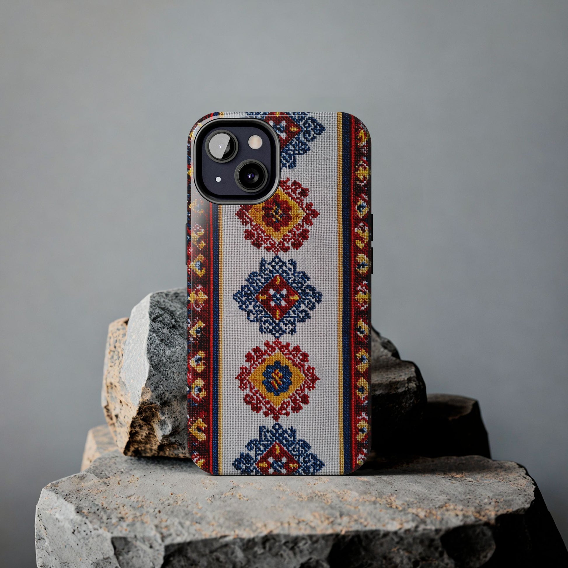 Artistic Romanian Bohemian tech case for smartphones