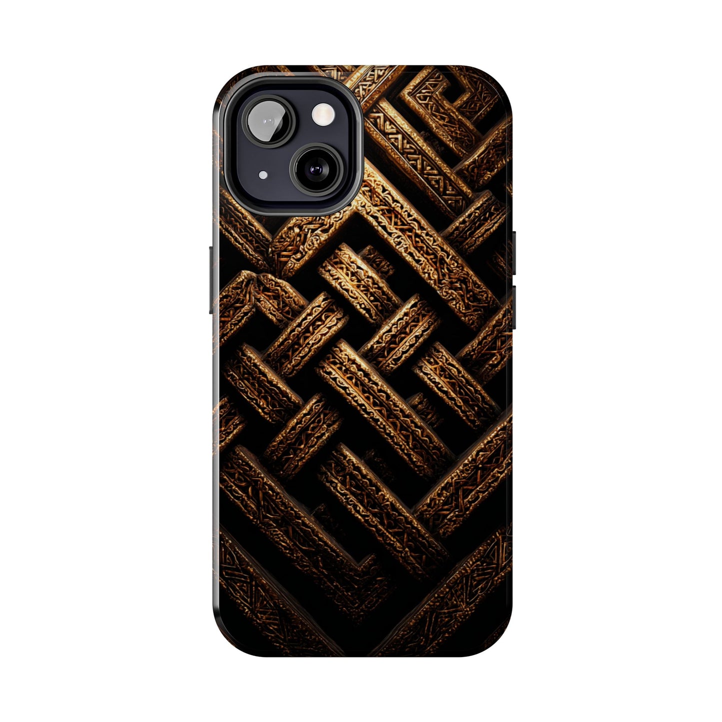 Artistic Viking warrior inspired phone case close-up