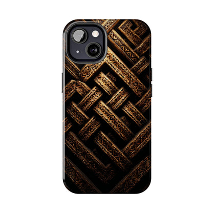 Artistic Viking warrior inspired phone case close-up