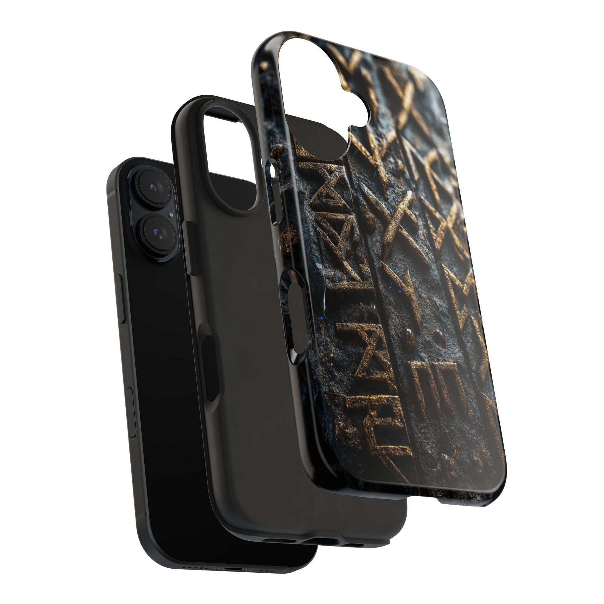 Artistic rune design heavy-duty phone cover