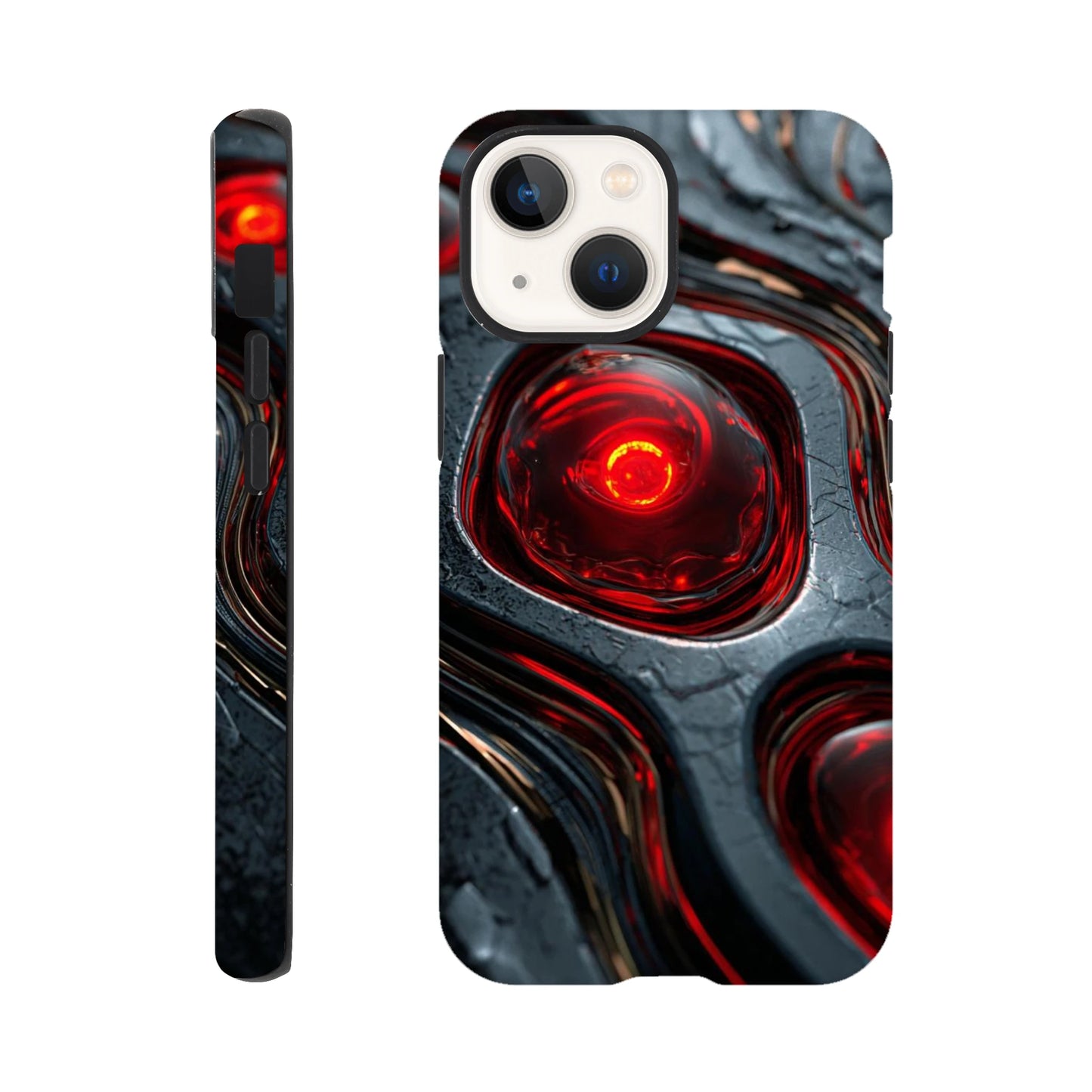 Artistic tough phone case by Skipper with futuristic texture