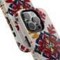 Colorful bohemian phone case with floral folk motifs