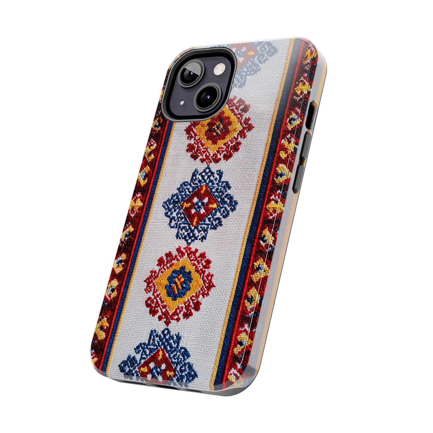 Colorful durable phone cover with Eastern European motifs