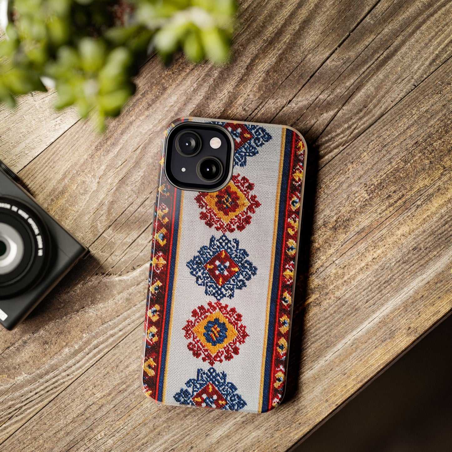 Colorful tough phone case ideal for travel lovers