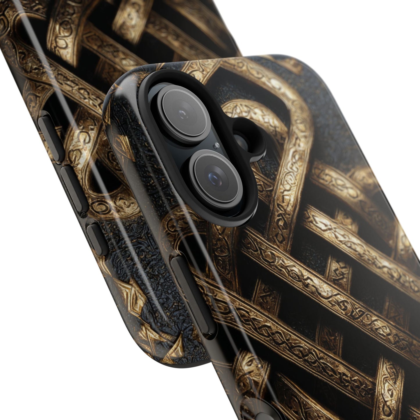 Durable Celtic design phone cover back view