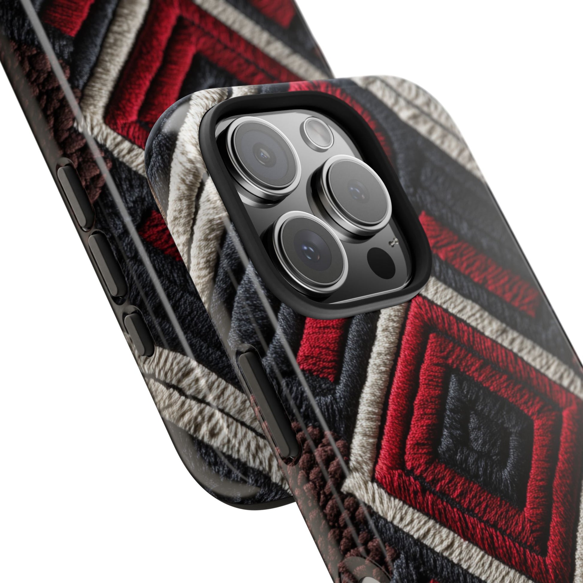 Durable protective phone cover with tribal design elements