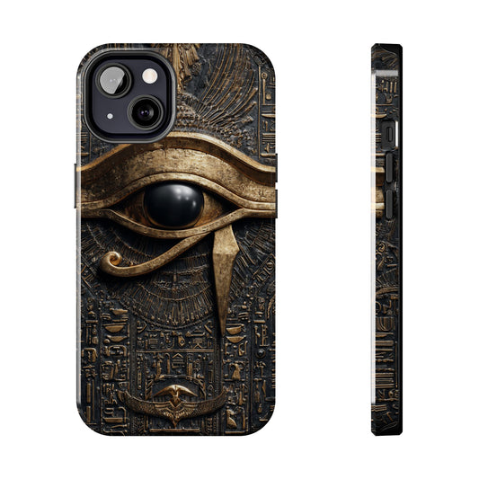 Egyptian Eye tough phone case front view showing protective design