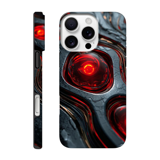 Futuristic Red Glowing Abstract Phone Case by Skipper showcasing sci-fi design