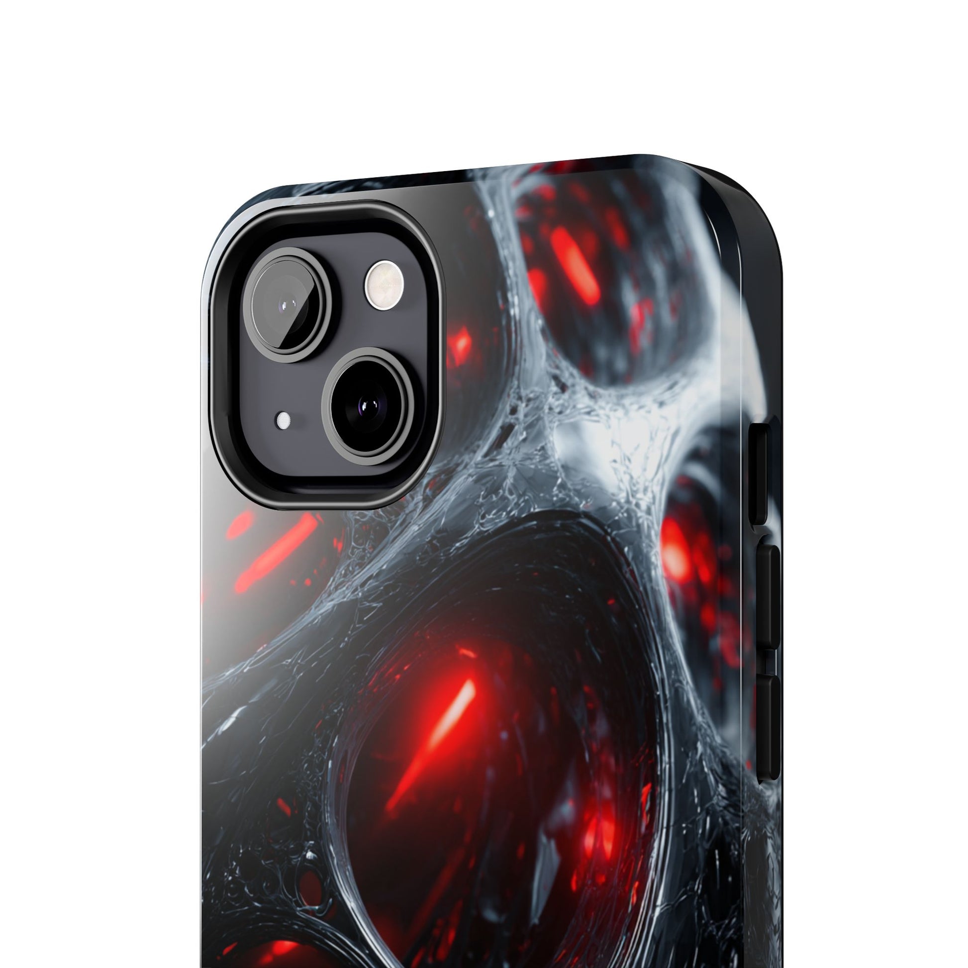 High-res edgy phone case with unique printed artwork
