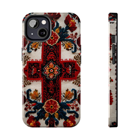 Hungarian style Bohemian tough phone case front view