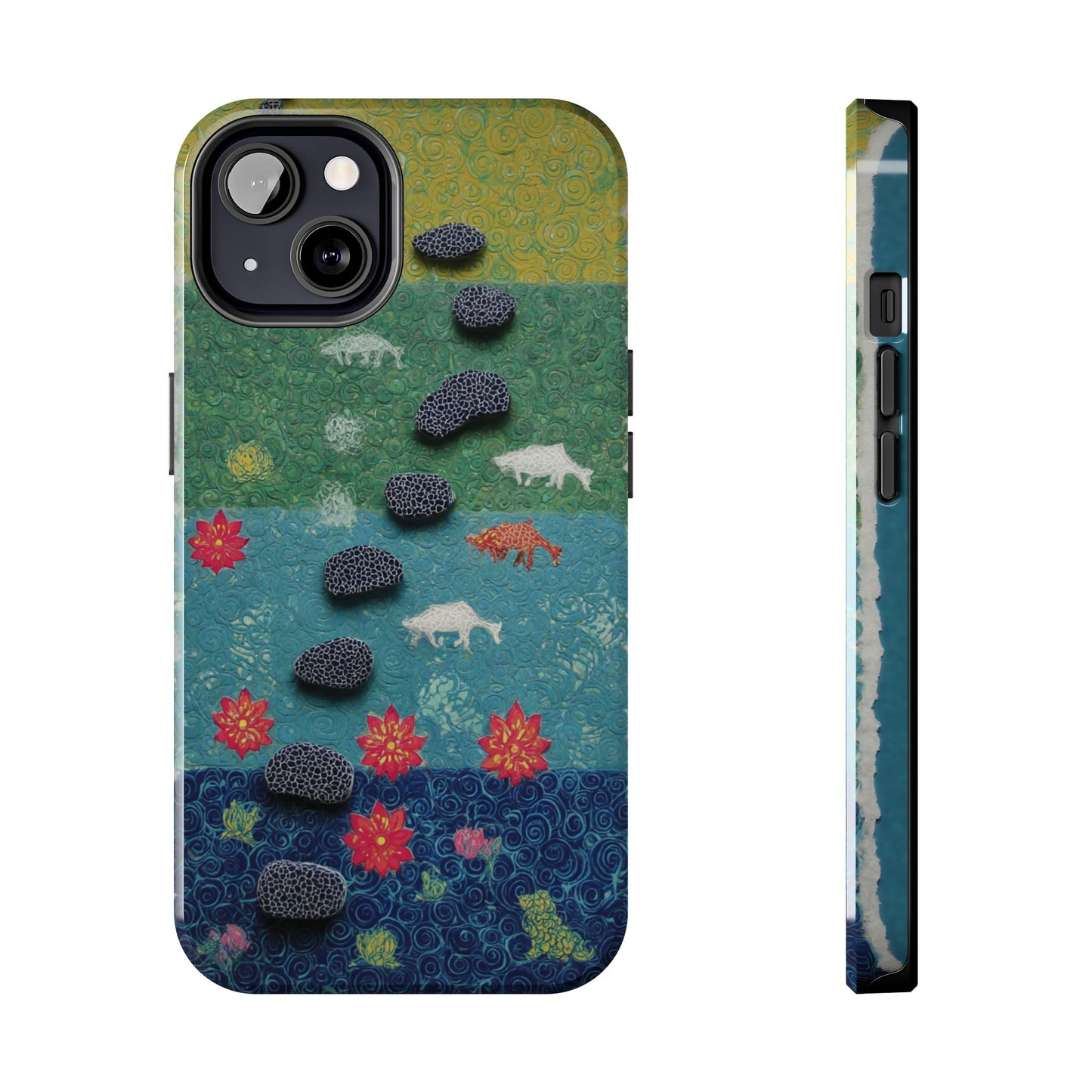 Nature-themed tough phone case by Skipper – front view