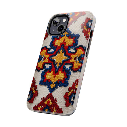 Protective durable phone case with ethnic design