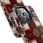Rugged phone case with Hungarian floral folk embroidery patterns