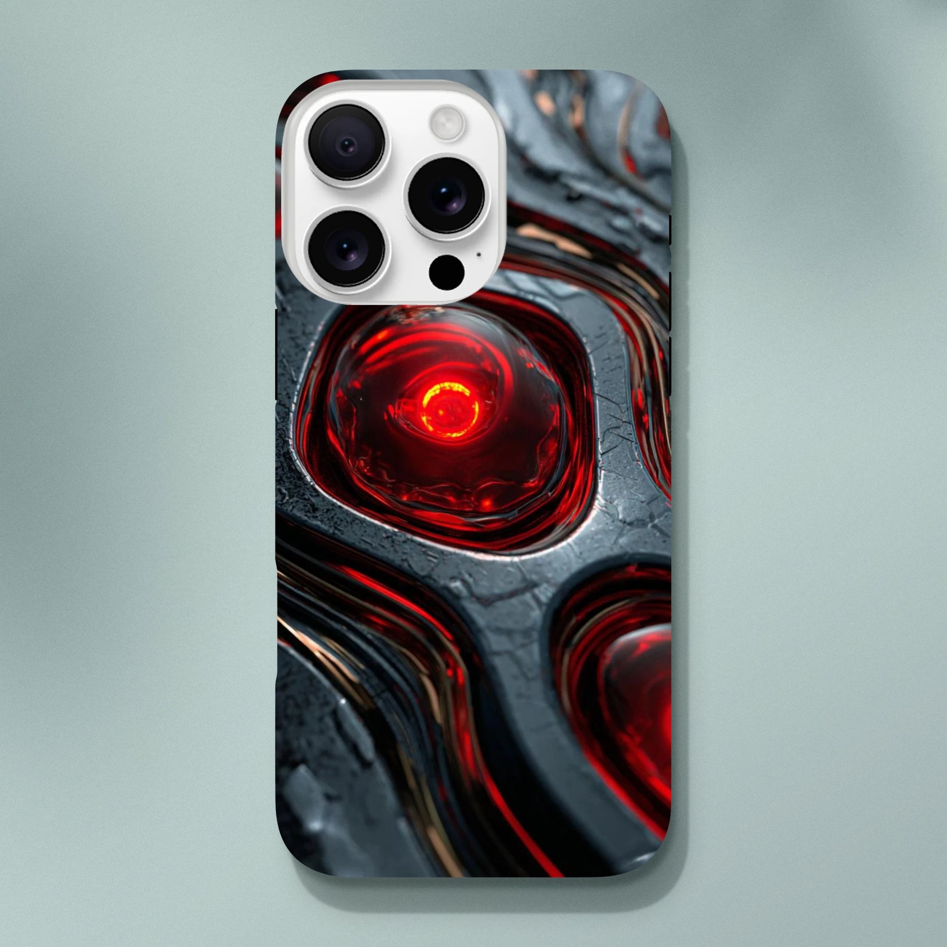 Statement phone accessory with glowing abstract elements