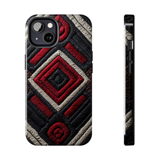 Stylish boho tough phone case with African ethnic patterns