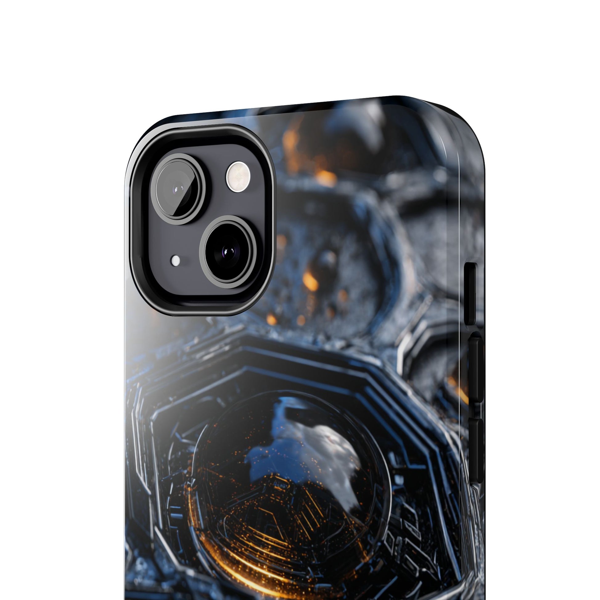 Tough phone cover with raised camera protection