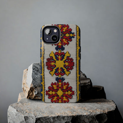 Vibrant phone case with cultural folk art design