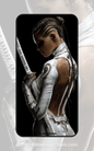 Cyber Warrior Digital Wallpaper – Futuristic Sci-Fi Art by Skipper